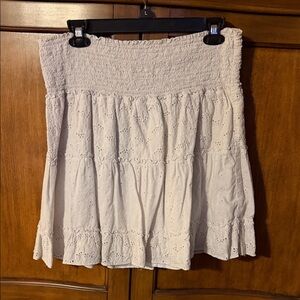 Tracy Evans White Eyelet A-Line Skirt